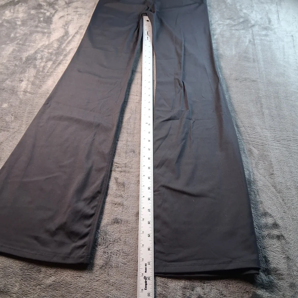NWT Cupshe Yoga Pants Small Black Crossover High Waist Flare Leg Activewear - Picture 6 of 8